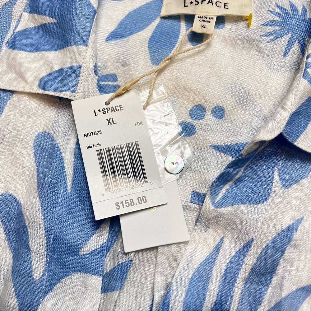 L*Space Rio Tunic Shirt in Hibiscus Bloom. Size XLarge. New With Tags. - Picture 7 of 14